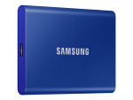 Samsung T7 MU-PC500H - SSD - crittografato - 500 GB - esterno (portatile) - USB 3.2 Gen 2 (USB-C connettore) - 256 bit AES - blu indaco